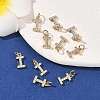 SHEGRACE Brass Micro Pave Clear Cubic Zirconia Pendants XGRQ29104-394G-I-4