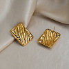 304 Stainless Steel Textured Stud Earrings EK2327-2-2