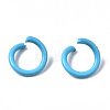 Spray Painted Iron Open Jump Rings X-IFIN-T017-04B-3