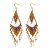 Bohemian Tassel Beaded Knit Earrings for Women in 2024 Fashion LY0018-1