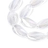 Electroplate Transparent Glass Beads Strands EGLA-N055-02A-3