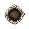Adjustable Rhombus Alloy & Iron Bezel Cup Ring Base with Rotatable Tray MAK-T012-02AB-2