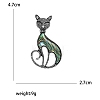 Creative Abalone Shell Cat Brooch PW-WG786CF-01-5