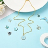27Pcs 27 Style Light Gold Alloy Enamel Pendants ENAM-YW0001-77-8