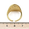 Brass Micro Pave Cubic Zirconia Open Cuff Ring for Women RJEW-F177-03GP-02-5