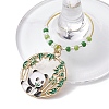 8Pcs 8 Styles Panda Alloy Enamel Wine Glass Charms AJEW-JO00211-3