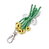 Bouquet Glass Seed Beaded Pendant Decoration HJEW-JM02561-01-4