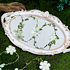Flower Polyester with Iron wire Upper Arm Cuff Bangles for Women AJEW-GF0014-08B-4