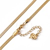Enamel Evil Eye Pendant Necklace with Herringbone Chains NJEW-P269-15G-4