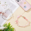 Gorgecraft 2Pcs 2 Style Resin Beaded Mobile Phone Lanyard Wrist Strap HJEW-GF0001-36-4