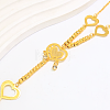 Vintage Heart Brass Finger Ring Bracelets XK2544-1-2