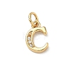 Brass Micro Pave Cubic Zirconia Charms LS-KK-I382-03G-C-1