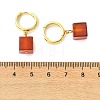 Natural Banded Agate(Dyed & Heated) Hoop Earrings EJEW-JE07031-6