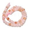 Natural Pink Aventurine Beads Strands G-H078-C09-01-3