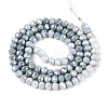 Anti-Tarnish Electroplate Rondelle Glass Beads Strands X-EGLA-T021-4mm-17-10-3