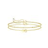 2Pcs 2 Styles Brass Beaded Bracelets & Satellite Chains Bracelets for Women FS-WG4A116-14-1