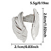 304 Stainless Steel Cuff Open Rings LN1583-1-1