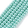 Baking Painted Pearlized Glass Pearl Round Bead Strands HY-Q003-6mm-32-3