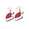 Christmas Iron Acrylic Dangle Earrings FS-WG00170-06-1