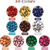 SUPERFINDINGS 160Pcs 10 Colors Opaque Acrylic Beads SACR-FH0001-03-3