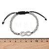 304 Stainless Steel Infinity Link Bracelets BJEW-F534-01P-5