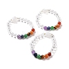 Moon and Star Natural Quartz Crystal & Mixed Gemstone Beaded Bracelets for Women G-G997-B09-2