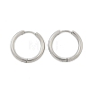 Tarnish Resistant 304 Stainless Steel Huggie Hoop Earrings EJEW-F111B-21mm-P-4