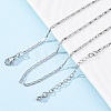 Brass Link Chain Necklaces for Women NJEW-D302-12P-1