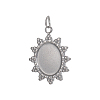 304 Stainless Steel Pendant Cabochon Settings STAS-OY010-29P-1