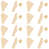 16Pcs Polygon Brass Stud Earring Findings KK-FH0006-79-1