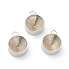 Non-Tarnish 202 Stainless Steel Pendant Rhinestone Settings LS-X-STAS-F266-21E-P-1