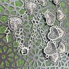 Tibetan Style Alloy Embossed Floral Heart Link Waist Belly Chains for Women FS-WG5DD44-01-3