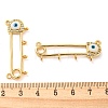 Rack Plating Brass Micro Pave Cubic Zirconia Brooch Finding KK-TAC0016-02G-01-3