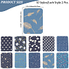 20Pcs 10 Styles Rectangle Cloth Patches PATC-CY0001-64-2