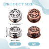 2Pcs 2 Colors Brass European Beads OPDL-ME0004-14-2
