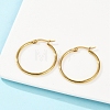 PVD Vacuum Plating 201 Stainless Steel Hoop Earrings for Women LS-EJEW-G260-02A-G-4