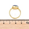 Natural Lapis Lazuli Finger Rings with Brass Findings G-H353-04G-02-5