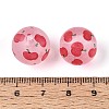 Transparent Frosted Acrylic Beads FACR-T008-03B-3