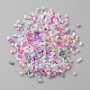 Opaque Colours Glass Hexagon Bugle Beads GLAA-TAC0005-008E-1