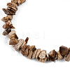 Unisex Chip Natural Picture Jasper Beaded Stretch Bracelets BJEW-S143-29-3