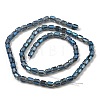 Electroplate Transparent Glass Beads Strands GLAA-C029-02A-3
