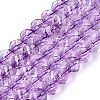 Crackle Transparent Glass Beads Strands GLAA-N068-02A-06-1