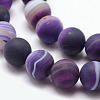 Natural Striped Agate/Banded Agate Bead Strands X-G-K166-12-10mm-02-3
