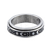 Non-Tarnish 201 Stainless Steel Planet Rotating Ring RJEW-N043-28-2