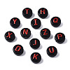 Opaque Black Acrylic Beads MACR-Q242-009D-2