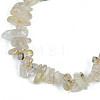 Unisex Chip Natural Rutilated Quartz Beaded Stretch Bracelets BJEW-S143-15-3