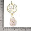 Raw Rough Natural Mixed Gemstone Coppwer Wire Wrapped Big Pendants G-G314-02G-4