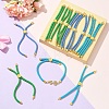 12Pcs 3 Colors Nylon Cords Bracelet Makings Fit for Connector Charms AJEW-YW0001-40B-2