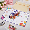 Rectangle Word Happy Birthday Pop Up Paper Greeting Card DIY-WH0430-050-4