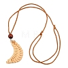 Boho Woven Rattan Pendant Long Necklaces WD-CBA76F6-01C-4